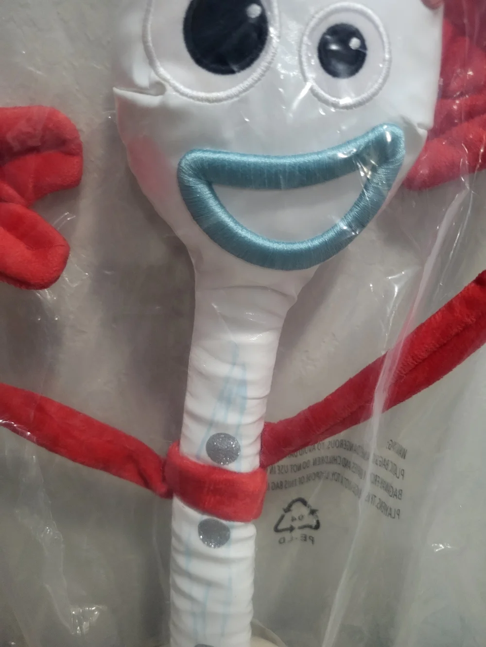 Forky Plush Toy in White, Red & Blue